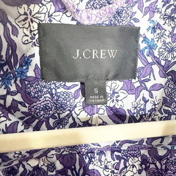 J.Crew Womens Quilted Shirt-Jacket Point collar Button closure Purple Size S - Picture 7 of 12